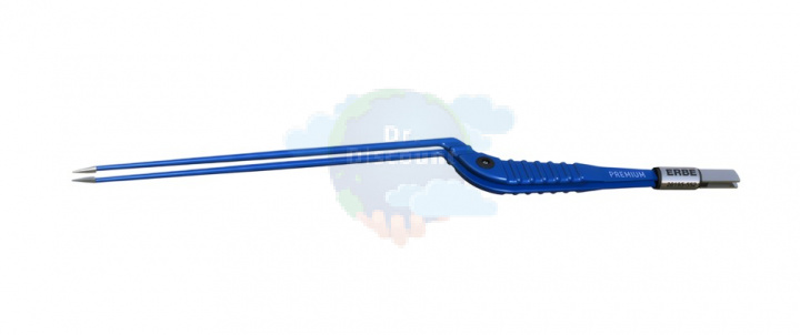 Биполярный пинцет PREMIUM, байонет (штыковидный), наконечник 0.4 мм сверх тонкий, длина 250 мм