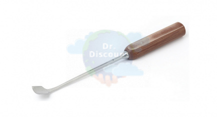 Остеотом изогнутый 22мм, пластиковая ручка, длина 30 см